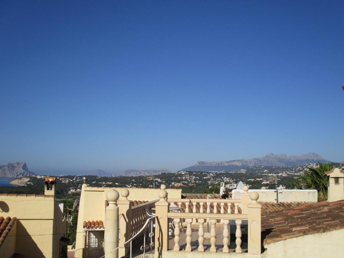 Strandnahe Wohnung mit Meerblick Moraira Exterior foto