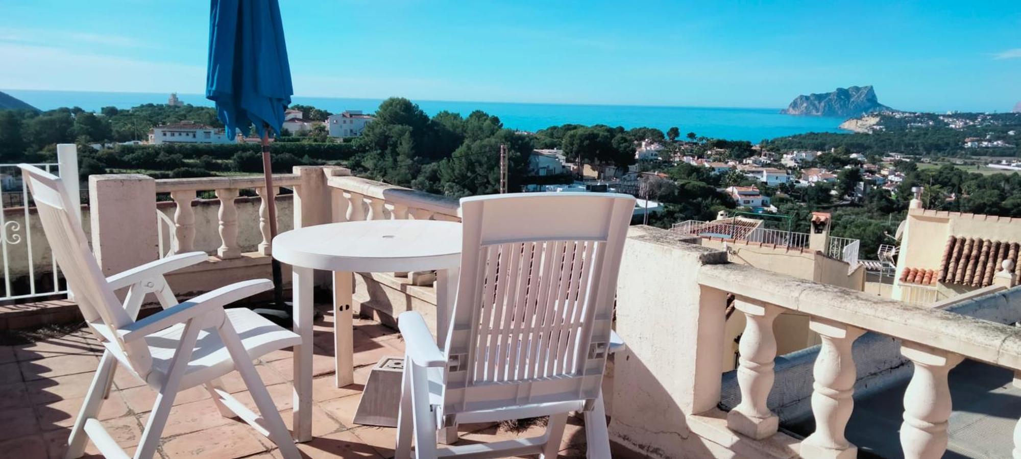 Strandnahe Wohnung mit Meerblick Moraira Exterior foto